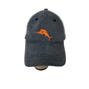 Tommy Bahama Slideback Mesh Back Hat Gray & White Embroidered Logo One Size